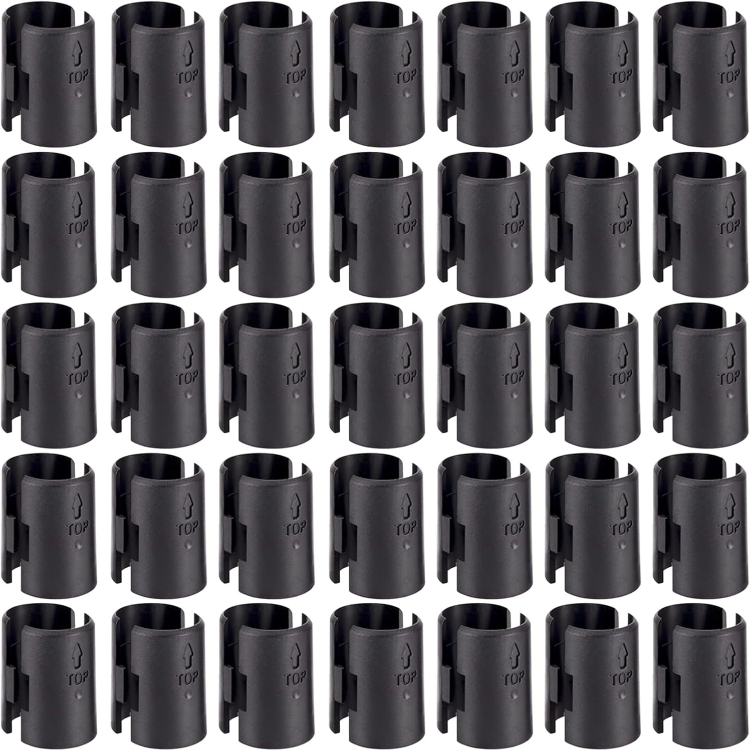 54 Pack Wire Shelving Shelf Lock Clips, Black, ABS Plastic & Metal