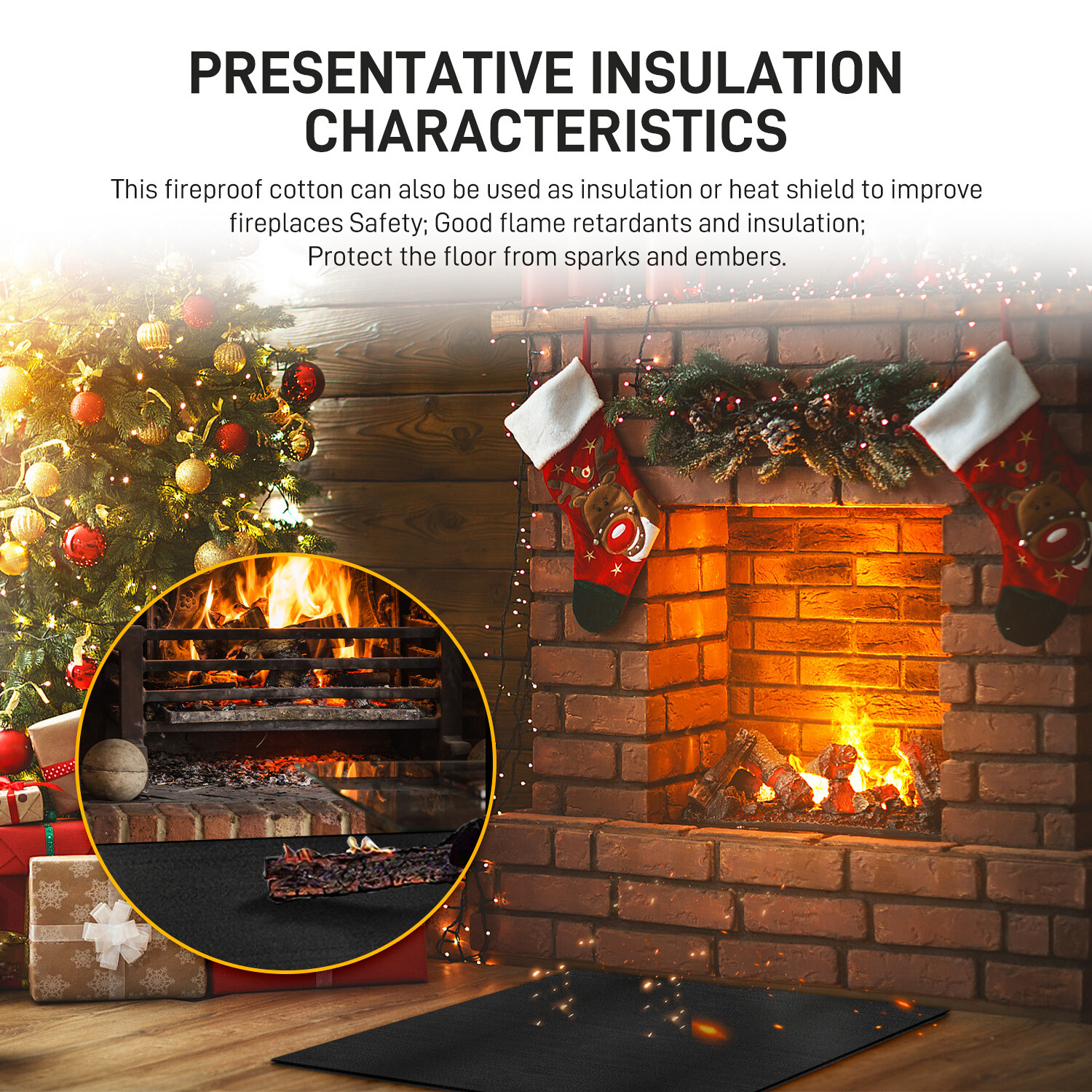 40″x40″ Welding Blanket Fireproof Flame Carbon Felt for Welders Retardant Fabric