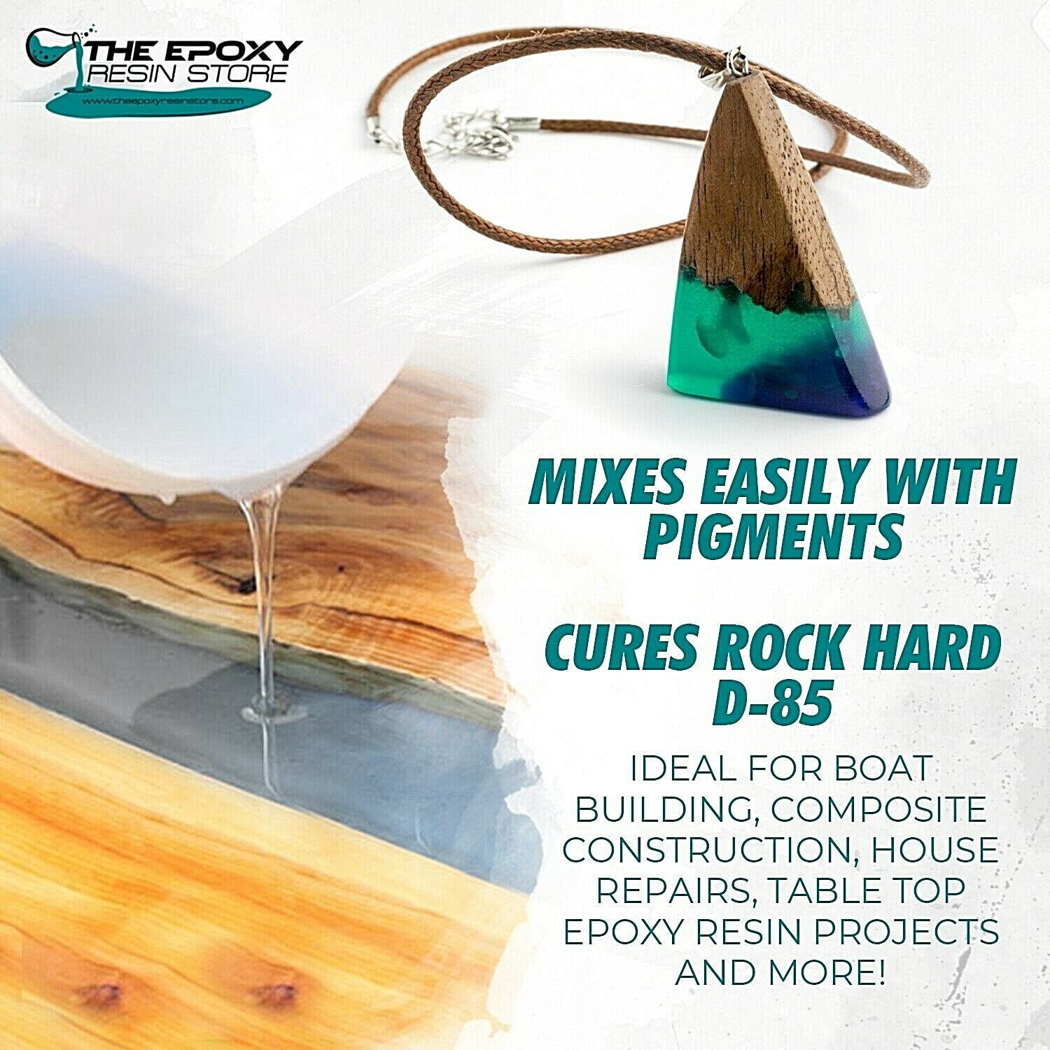 Crystal Clear Epoxy for bar tops, tables, crafts, jewelry, castings-1 Gallon Kit