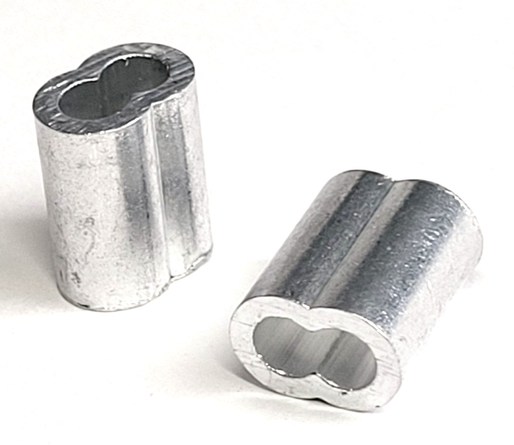 100 PCS Aluminum Cable Ferrules 1/8 in (3mm) Aluminum Rope Wire Cable Fasteners