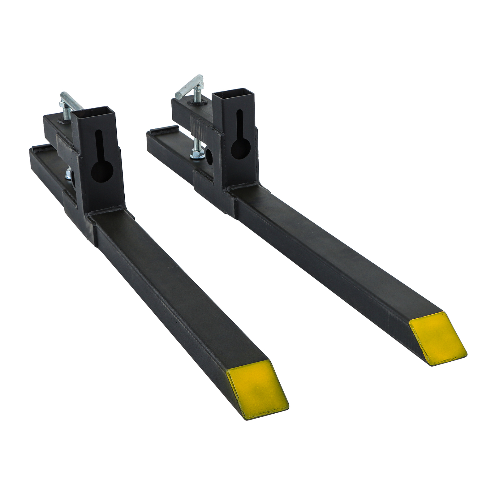 43″ Clamp on Pallet Forks Tractor Skid Steer Heavy Duty Bucket Fork 2000lbs