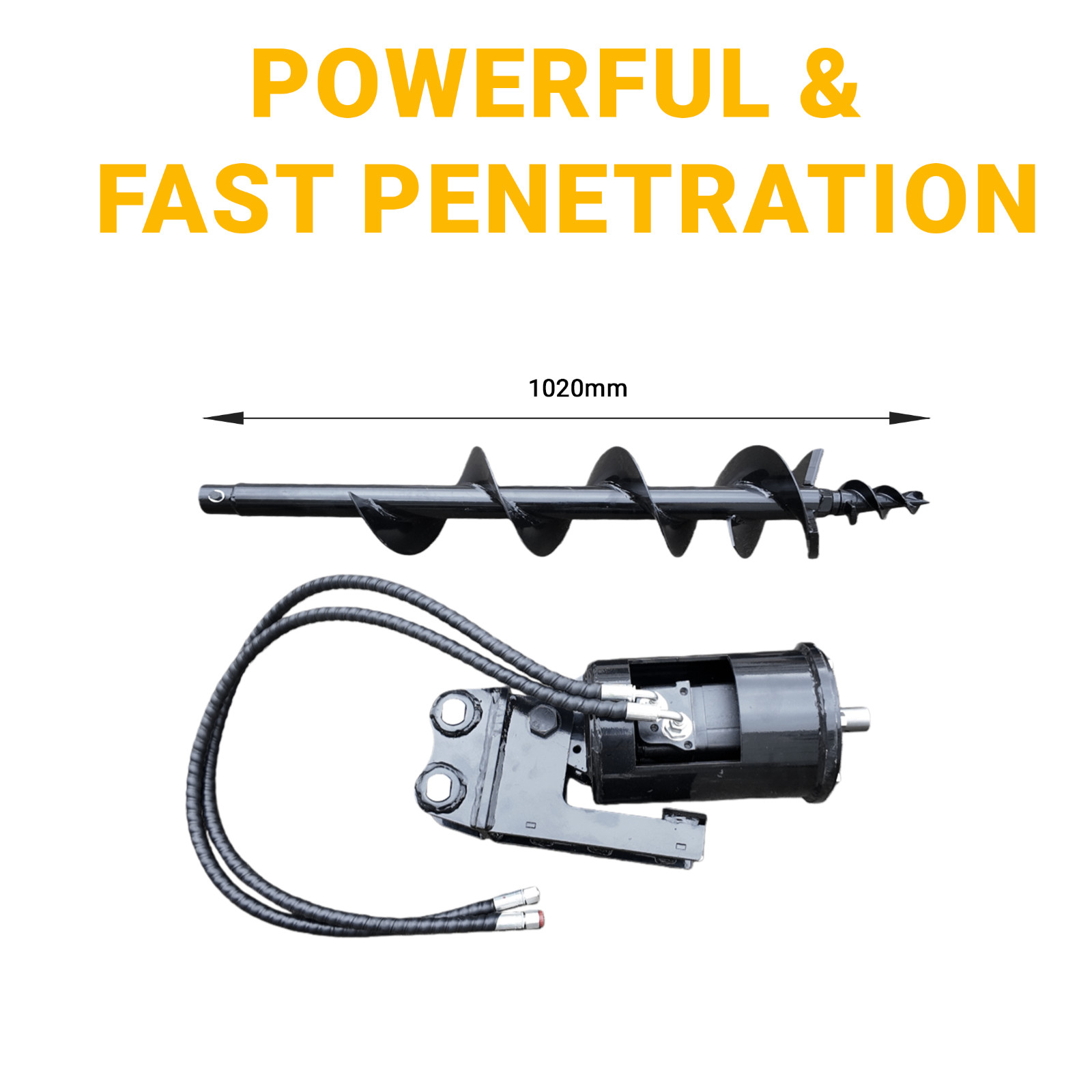 Free Ship 1.8Ton Mini Excavator Attachment 150mm Auger With Hose Drilling Tool