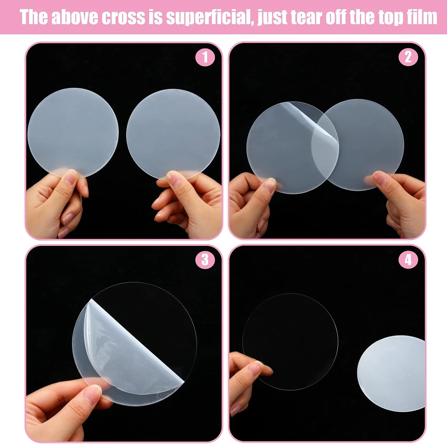 30 Pcs 3.5 Inch Acrylic Circle Blanks Clear Disc Round Transparent Acrylic Coast