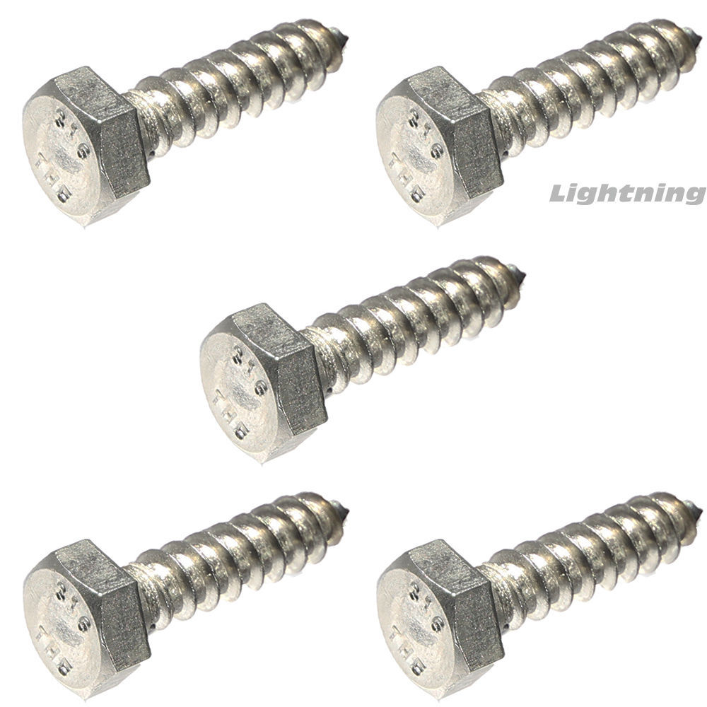 316 Marine Grade Stainless Steel Hex Head Lag Bolt Screw 5/16 x 1-1/4» Qty 50