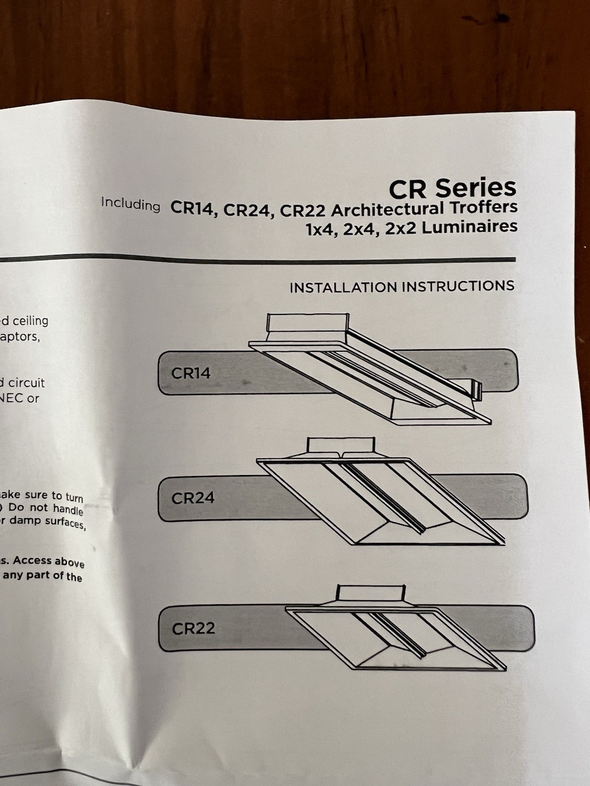 Cree CR-LE-22L-40K-S LED Luminaire 1’x4’CR Light Engine 2200 Lumens