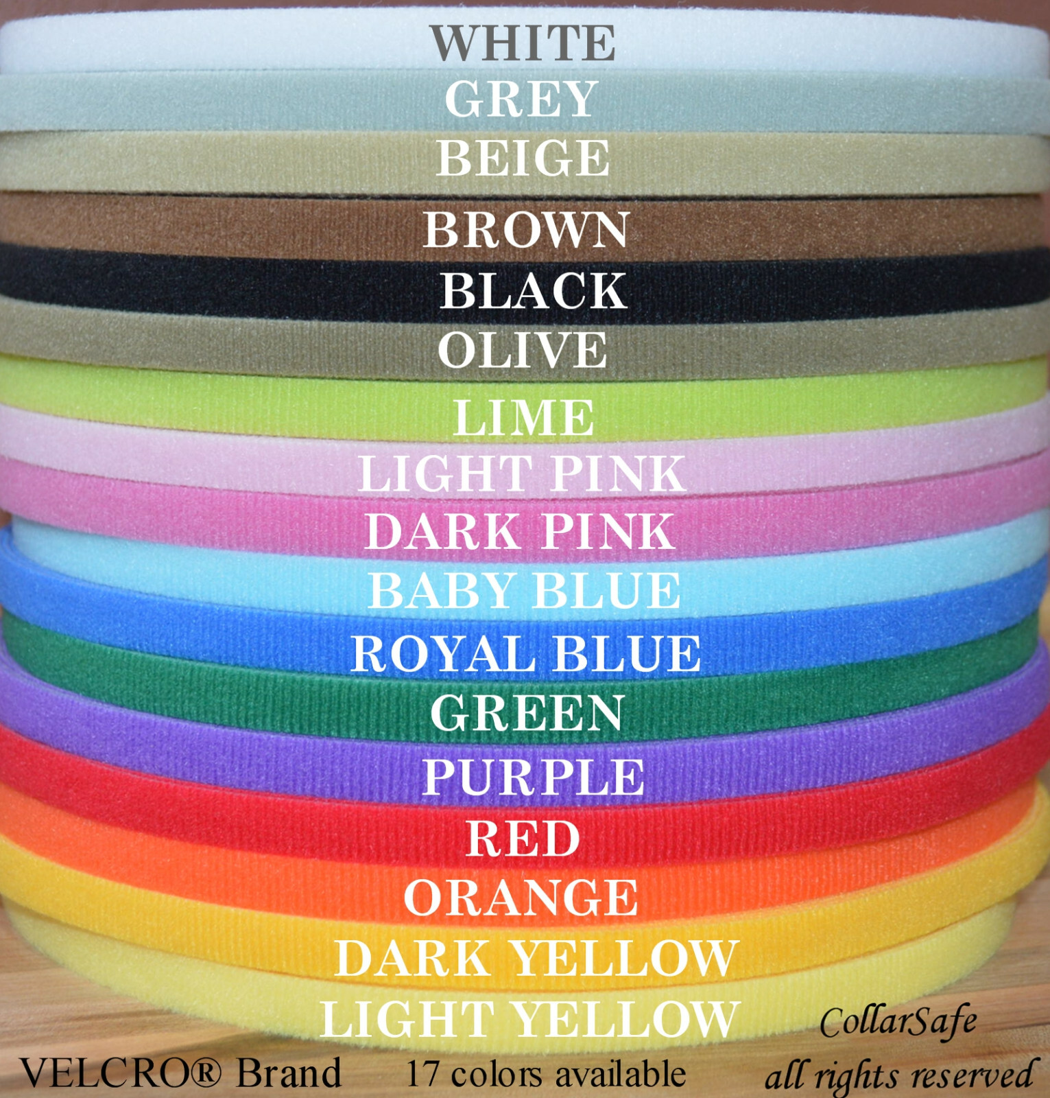 5 Yards Ultra Thin VELCRO® Brand, Extra Soft Double Sided Hook & Loop Material