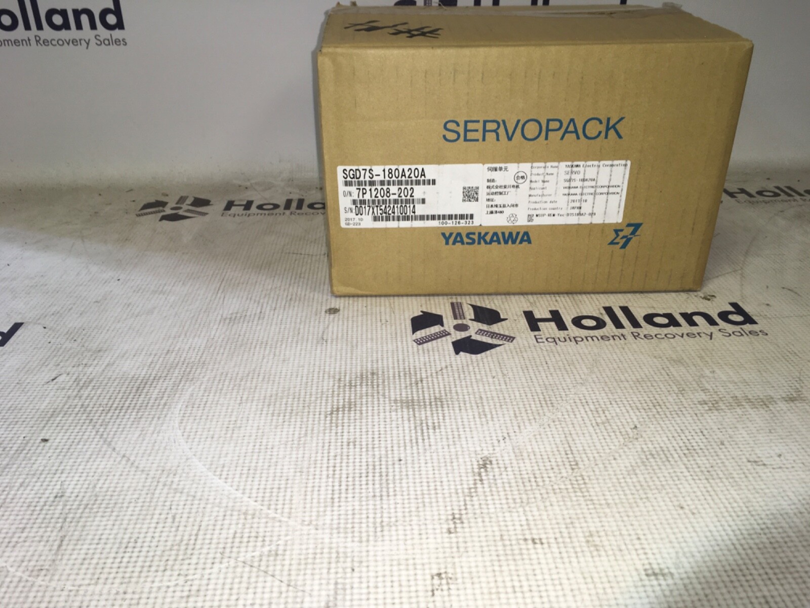Yaskawa servopack, SGD7S-180A20A, NOS, LG-2441