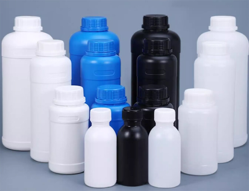 Lot 100ml 250ml 300ml 500ml Round HDPE Bottles Lab Plastic Liquid Reagent-Bottle