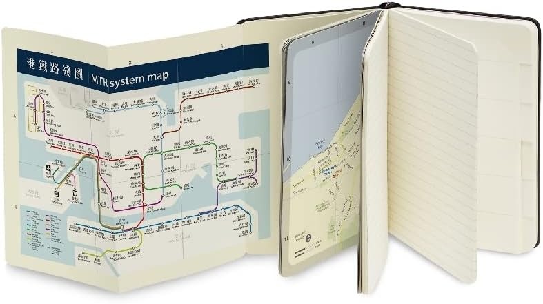 Moleskine City Notebooks Hong Kong with Plain and Ruled Page, Notebook with Hard