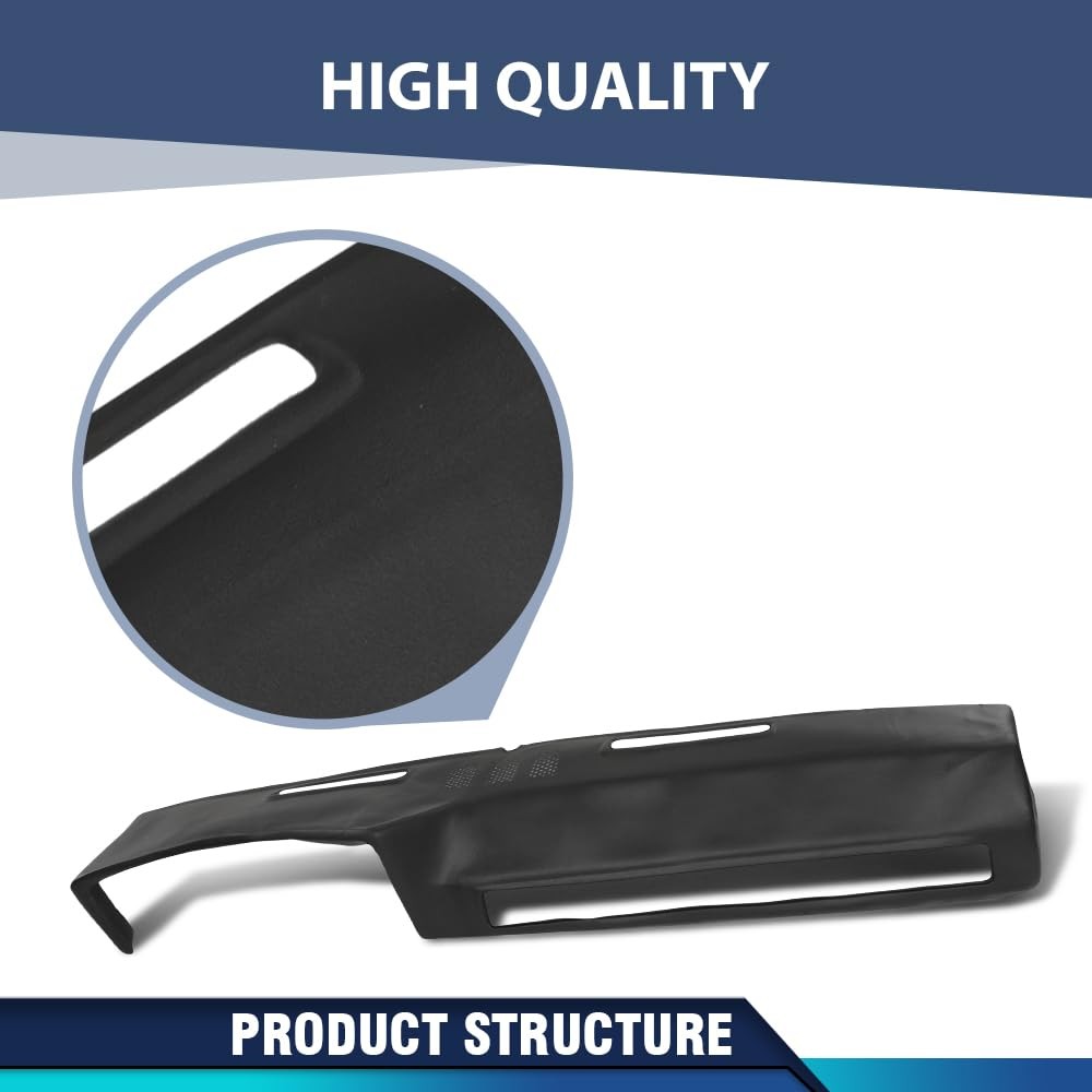Dash Bezel Cover for Chevy GMC Trucks 1973-1980 Black TPE Easy Installation