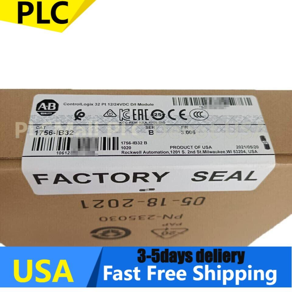 New Factory Sealed AB 1756-IB32 ControlLogix 32 Pt 12/24V Module AB 1756 IB32