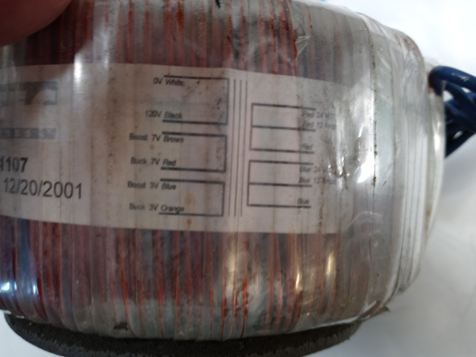 Toroid Transformer 24 VAC 12 Amps Center tap X 2 600VA