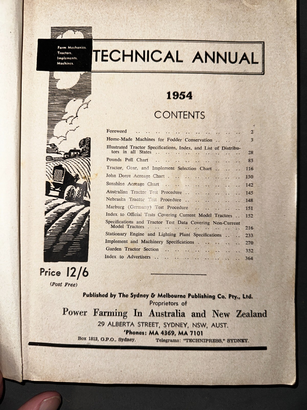 Power Farming in Australia and New Zealand Technical Manual – 1954 – Tractors