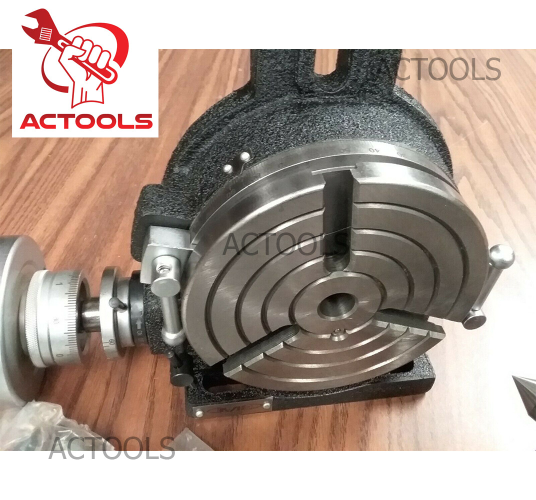6″ inch Horizontal Vertical 3 slot Rotary table, Dividing plates, tailstock USA