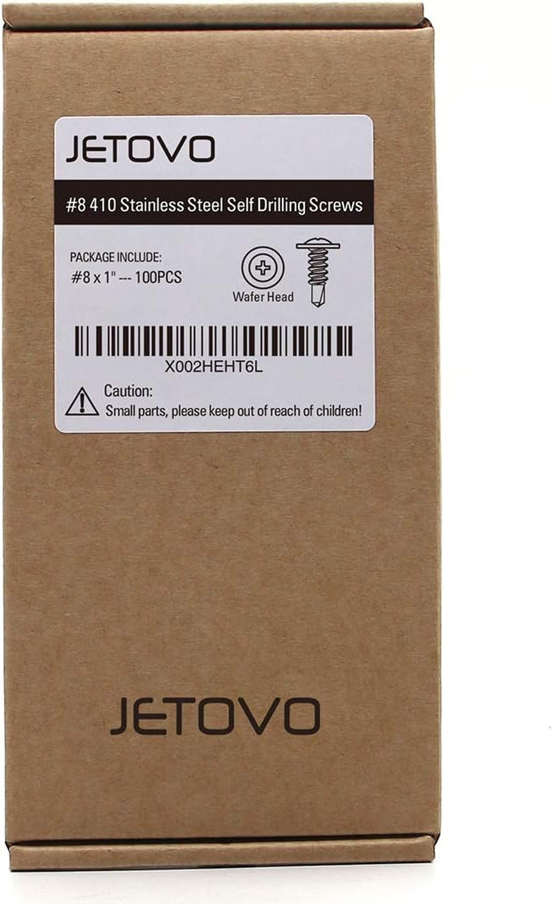 100 Pack 410 Stainless Steel Wafer Head Phillips Self Drilling Screws Sheet Meta