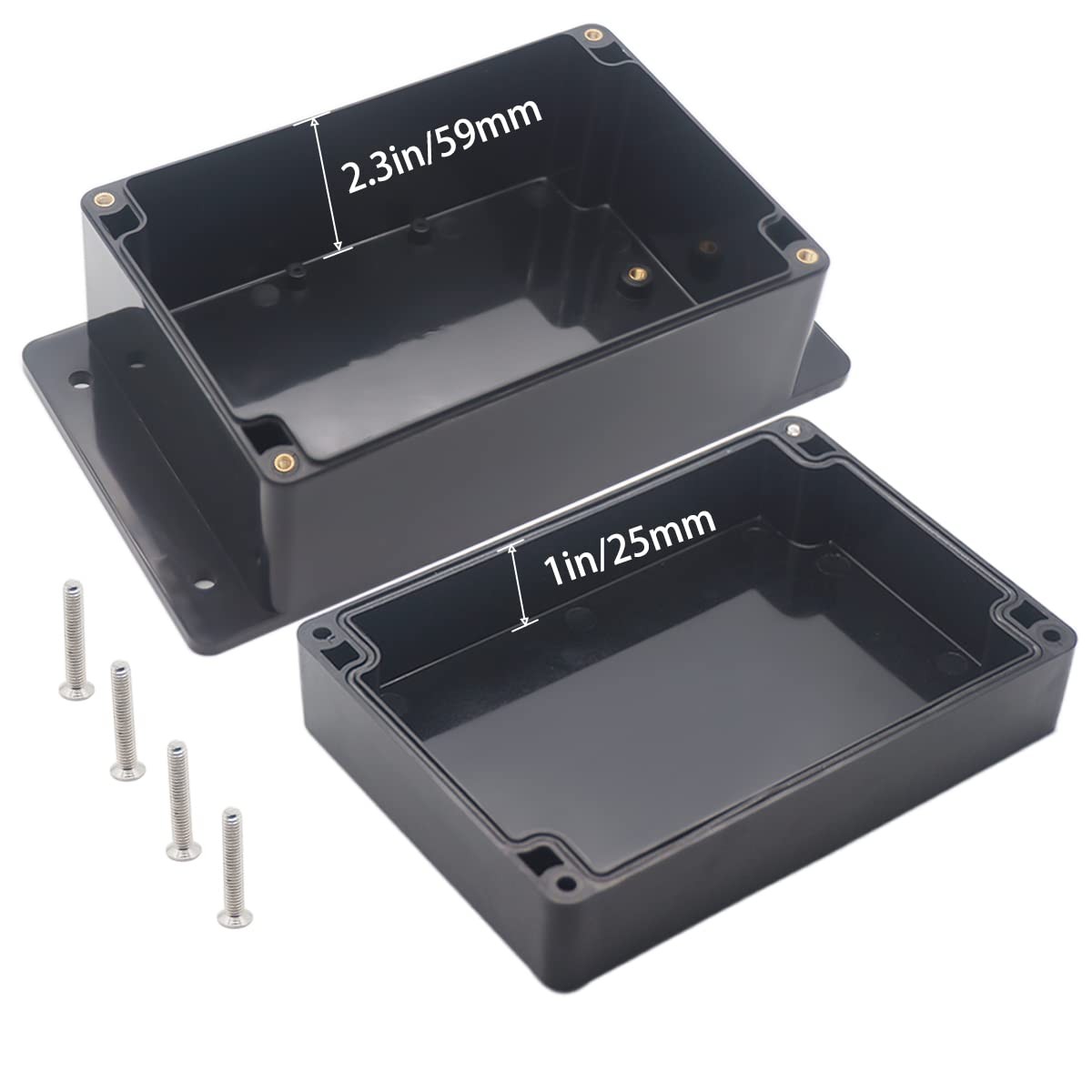 IP67 Waterproof Project Junction Box ABS 6.30×4.33×3.54 Inch 160x110x90 mm