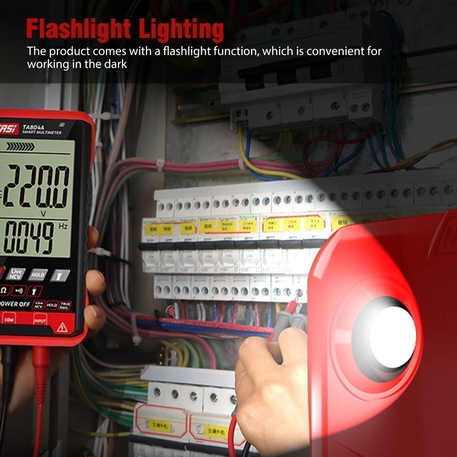 Multimeter Ohmmeter Voltmeter Digital Display Auto Range Test Volt Tester AC DC
