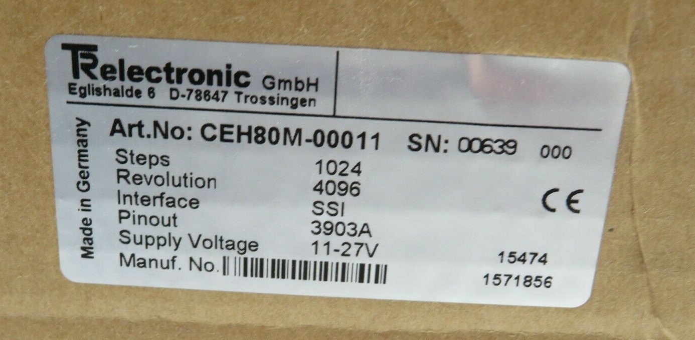 NEW T&R ELECTRONIC CEH80M-00011 ROTARY ENCODER CEH80M00011