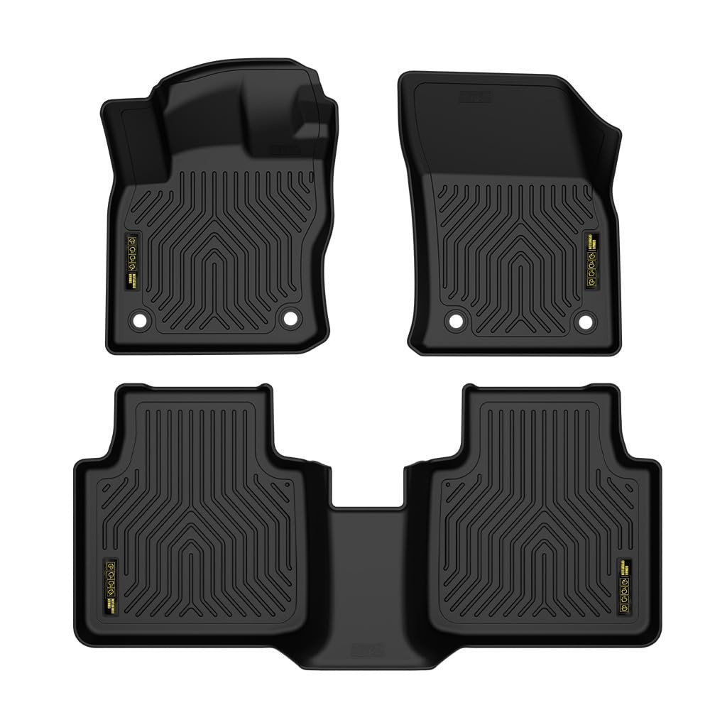 TPE Floor Mats 3PCS for Volkswagen Tiguan 2018-2023 All-Weather Black