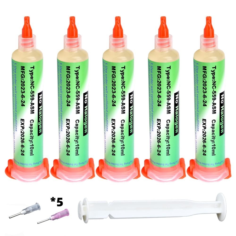 No Clean Solder Flux Paste – Lead Free Rosin, Tacky Liquid for BGA, SMD, USB Rep