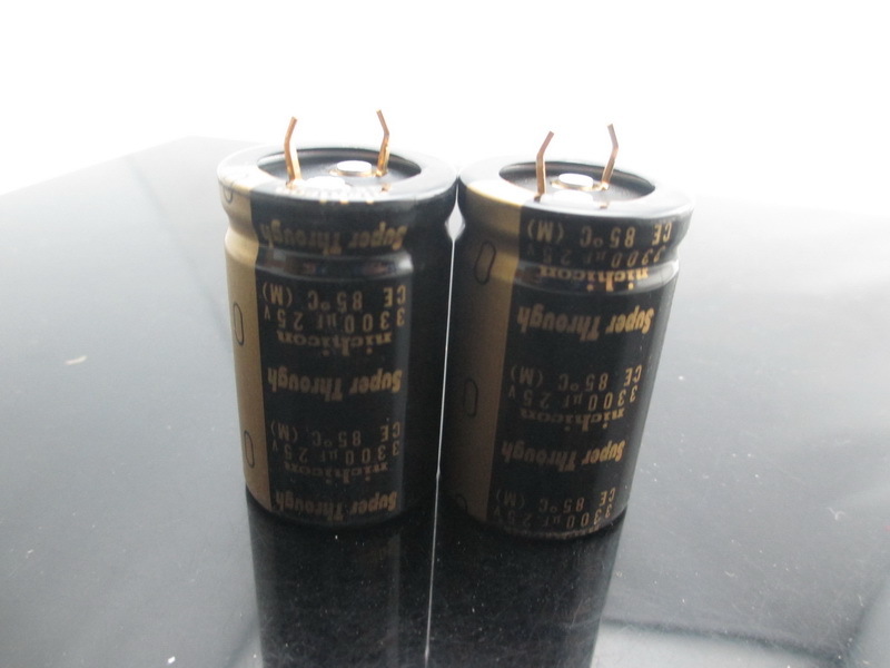 2PCS Nichicon KG Super Through TYPEIII 3300uf 25V 3300mfd audio Capacitor