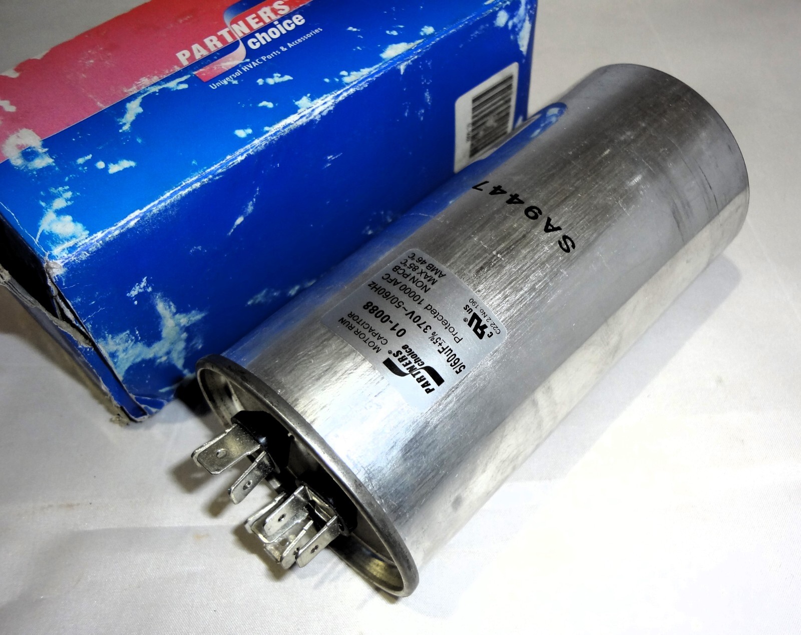 Partner’s Choice 01-0088 Round Motor Run Capacitor 5/60 uF 370V