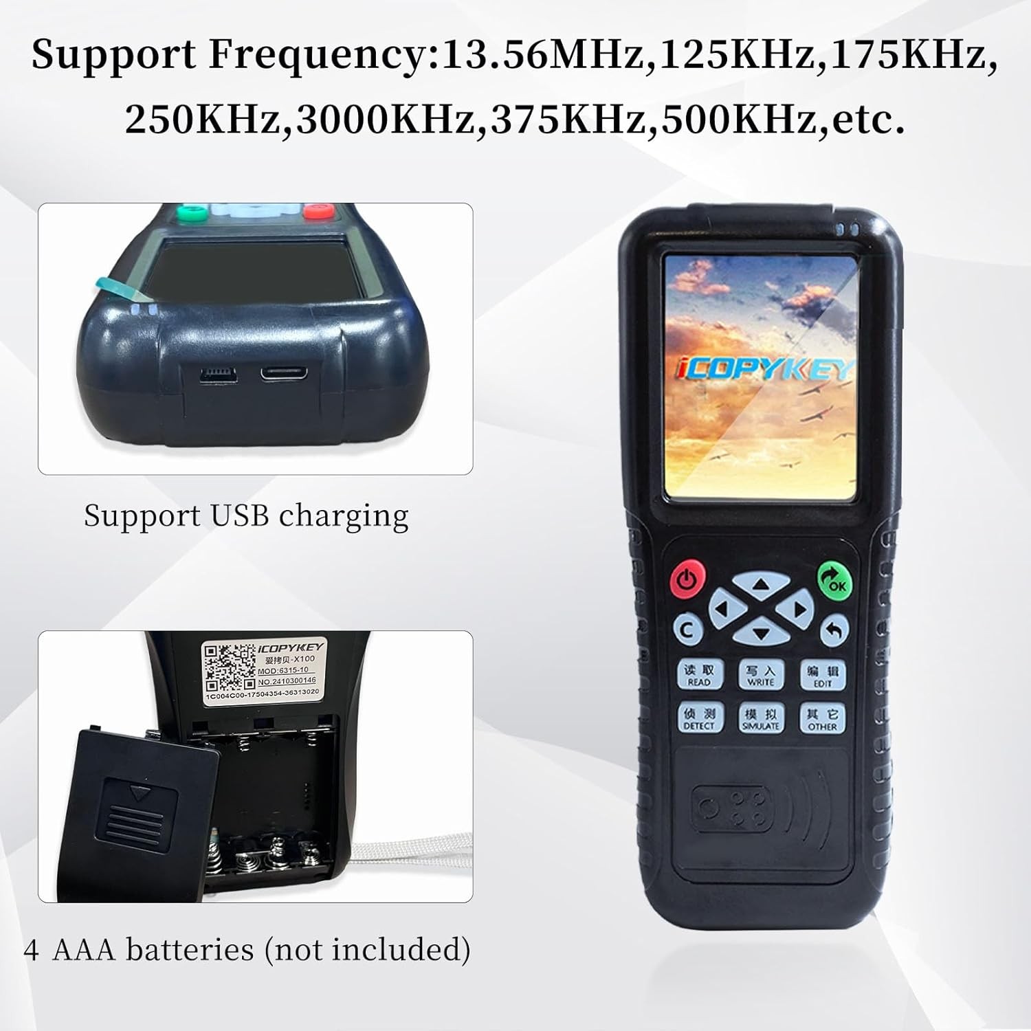 RFID Reader Writer X100 RFID Copier Multi-Frequency Smart Card Reader ID IC Elev