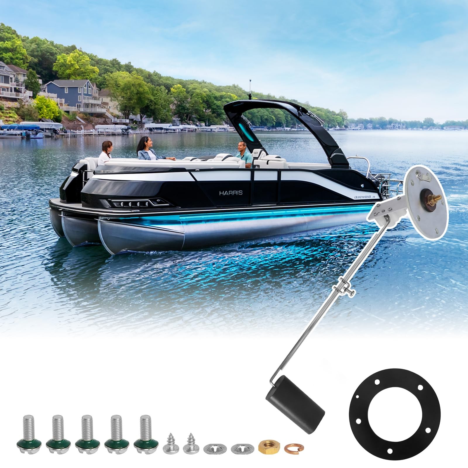 Fuel Tank Sending Unit Marine Boat Gas Gauge Water Tank Sender 4-28 Inch