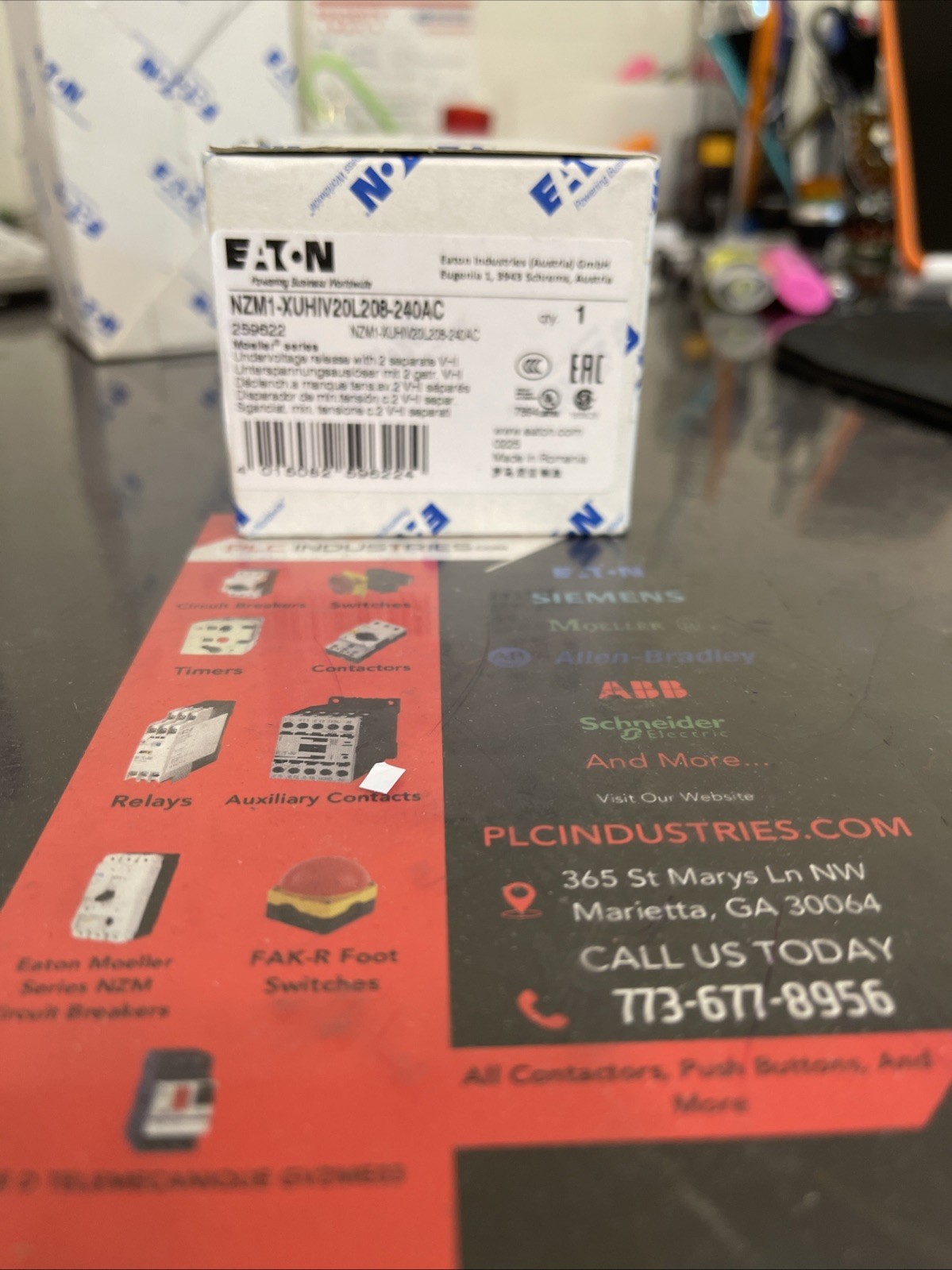 NZM1-XuHIV20L208-240AC. UNDER VOLTAGE TRIP. EATON