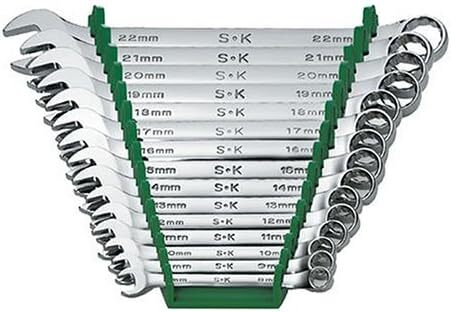 SK Tools 15 Piece 12 Pt Fractional Regular Combination Chrome Wrench Set (86255)