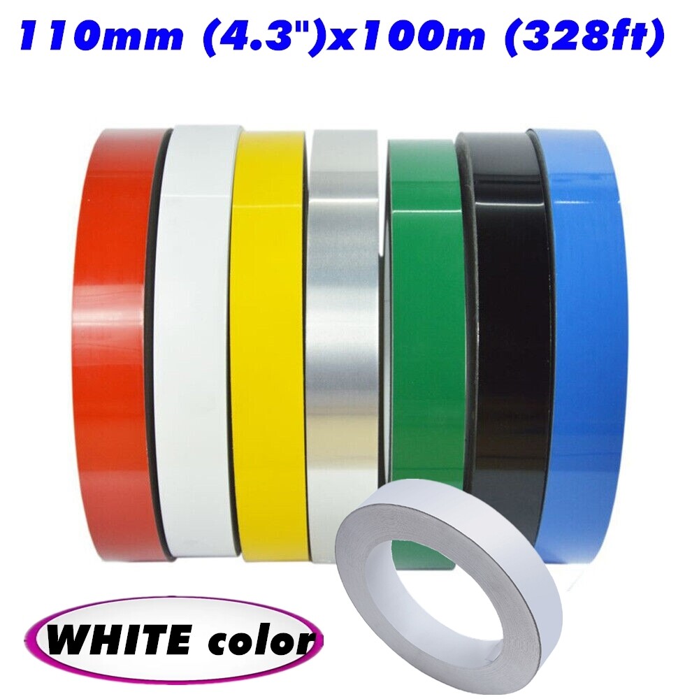 Thickened 110mm (4.3″) x 100m (328ft) Roll Aluminum Tape for Sign Letter, White