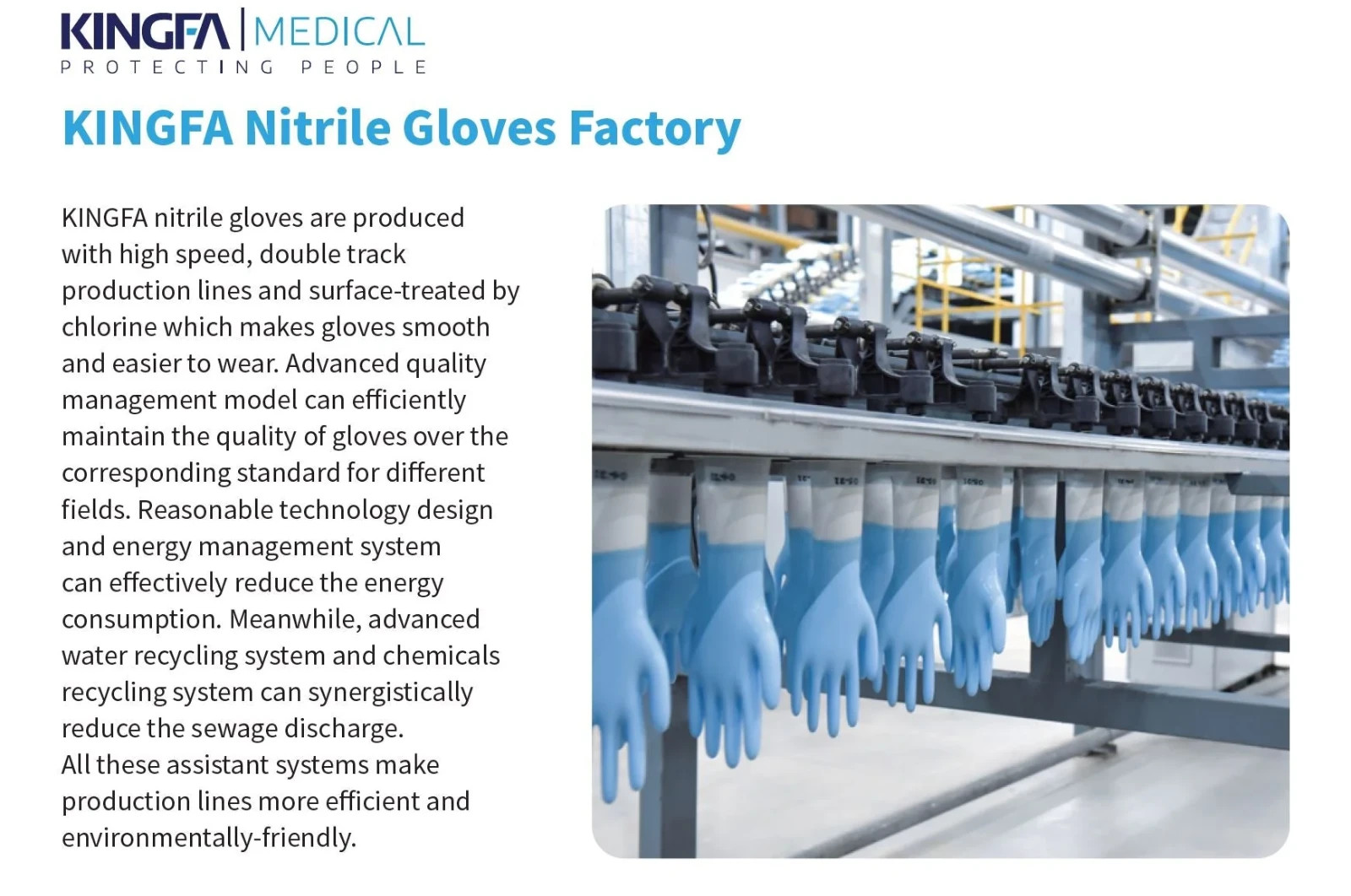 KingFa Nitrile Examination Gloves Powder Free ASTM D6319-19 200pc, 500pc, 1000pc