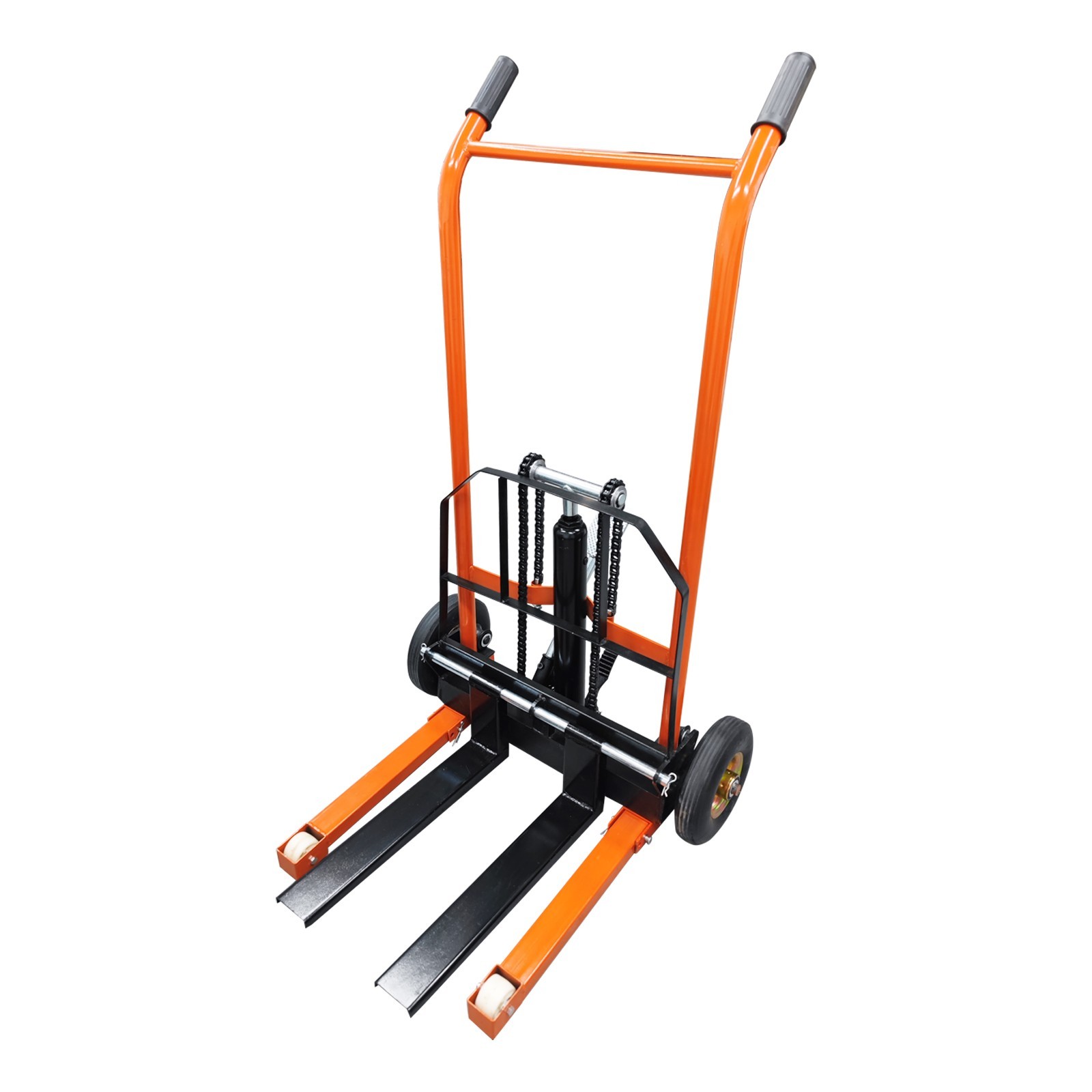 400Lb/200Kg Hand Forklift Truck Manual Push/Pull Winch Stacker Cargo Trolley
