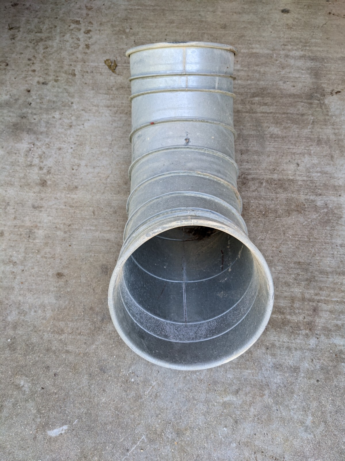 Nordfab 8040400002 Round 45 Degree Elbow, 8 In Duct Dia, Galvanized Steel, 22ga