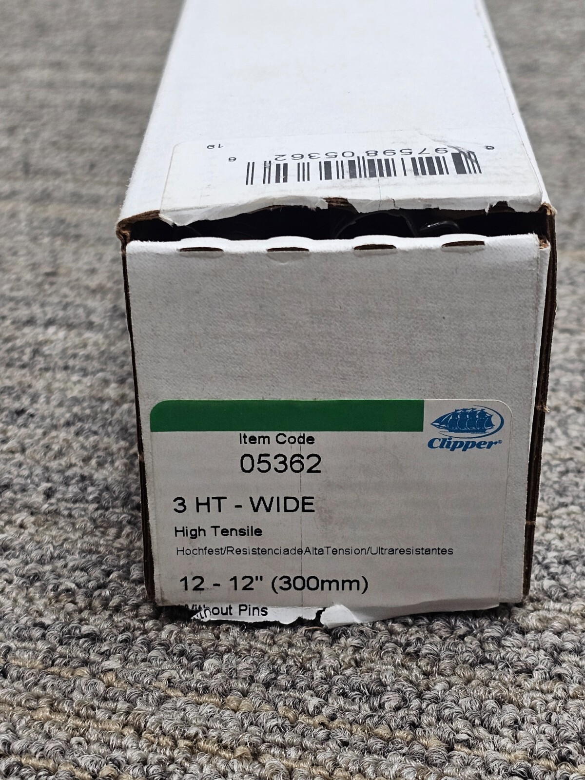 (QTY 12) FlexCo Clipper Belt Fasteners Carded High Tensile 3HT-Wide 05362 12″