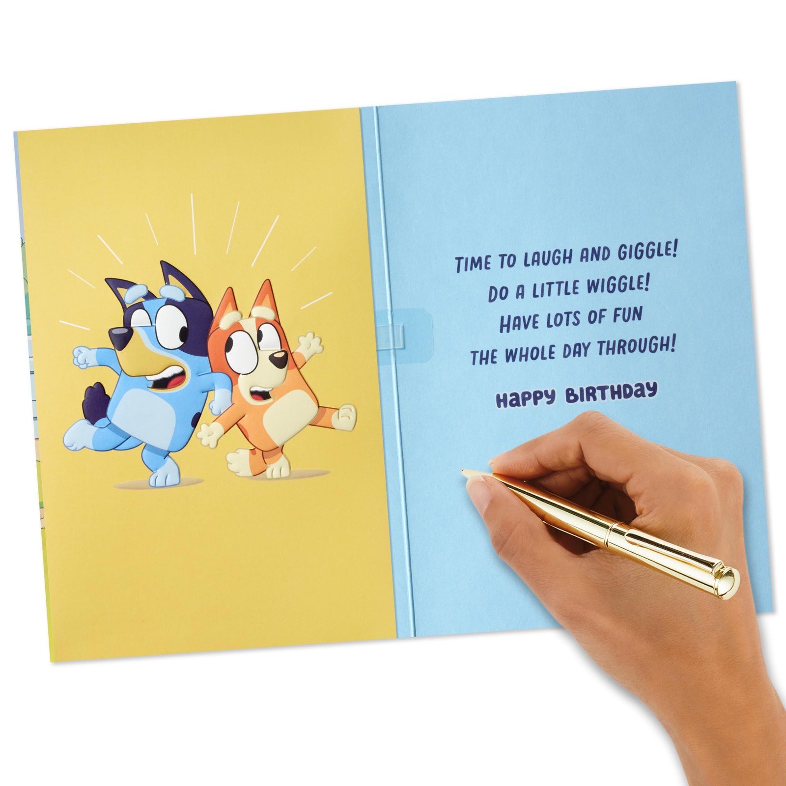 Hallmark Bluey Musical Birthday Card with 5.8 inches x 8.3 inches, Hip Hooray
