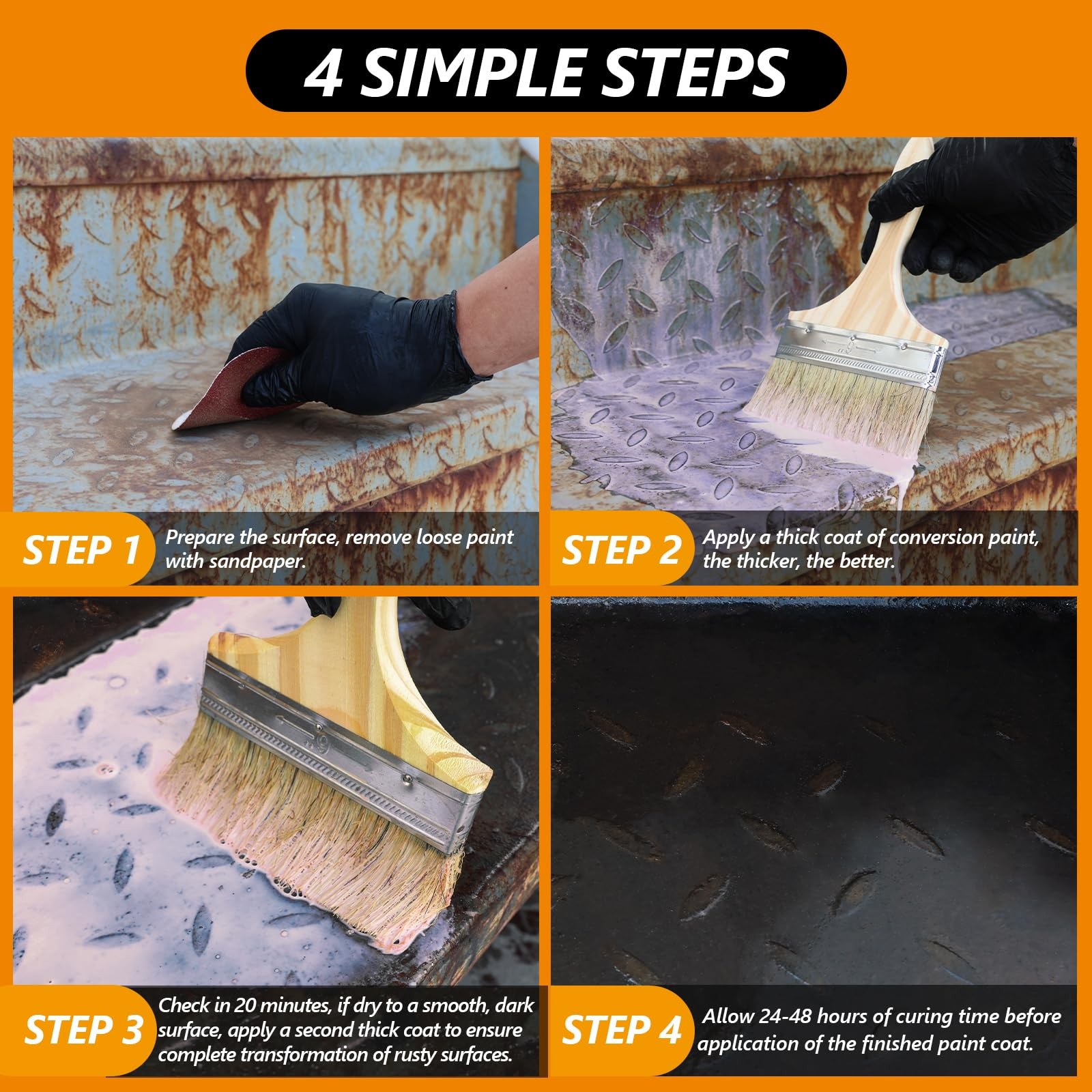 LISRUX Rust Converter Metal PrimerUltra, Effective Professional GradeWaterBas…