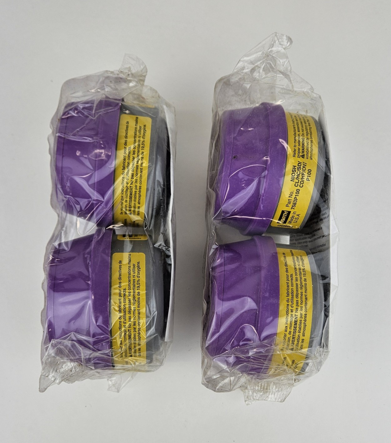 North 7580P100 | P100 Particulate Filter, Respirator Cartridges, 2 Packs SEALED