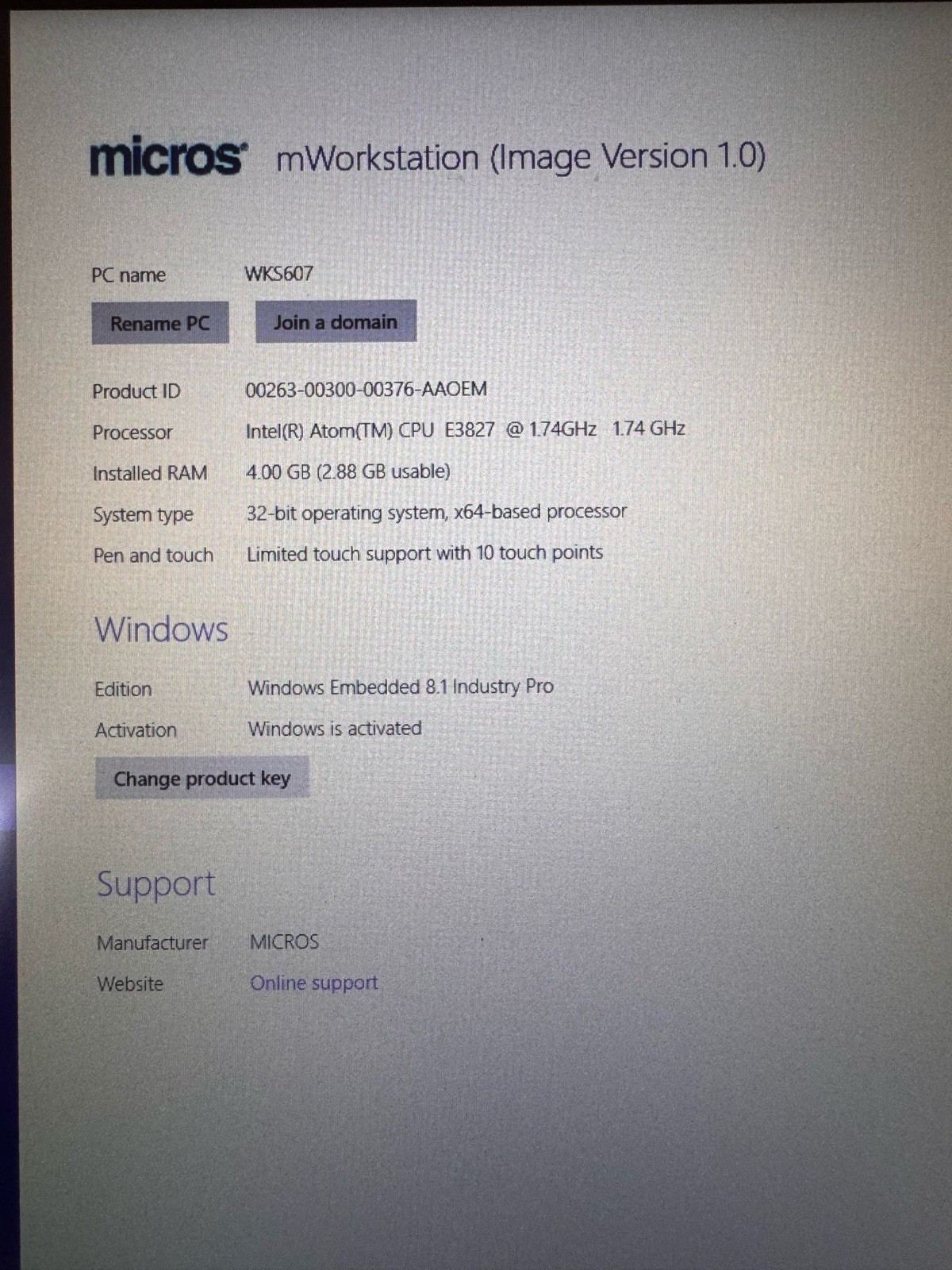 Micros m-workstation 610