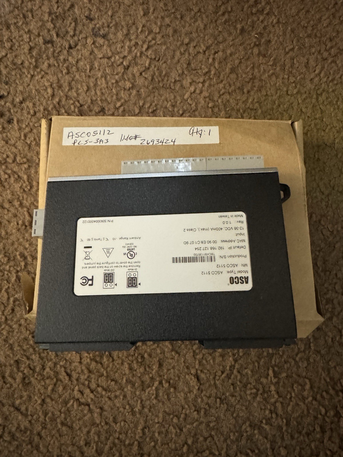 ASCO 5112 2 Port Ethernet Module