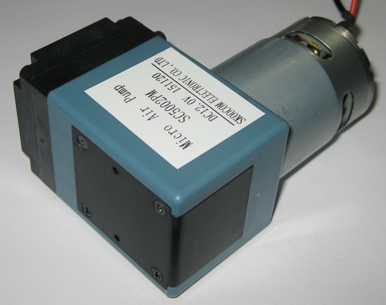 12 V DC Single Diaphragm Head Pressure / Vacuum Pump – 10 L/min – 29 PSI max