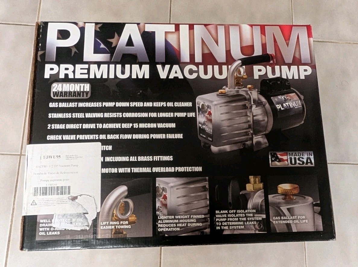 NEW JB Industries 1/2HP Platinum Premium Vacuum Pump DV-285N