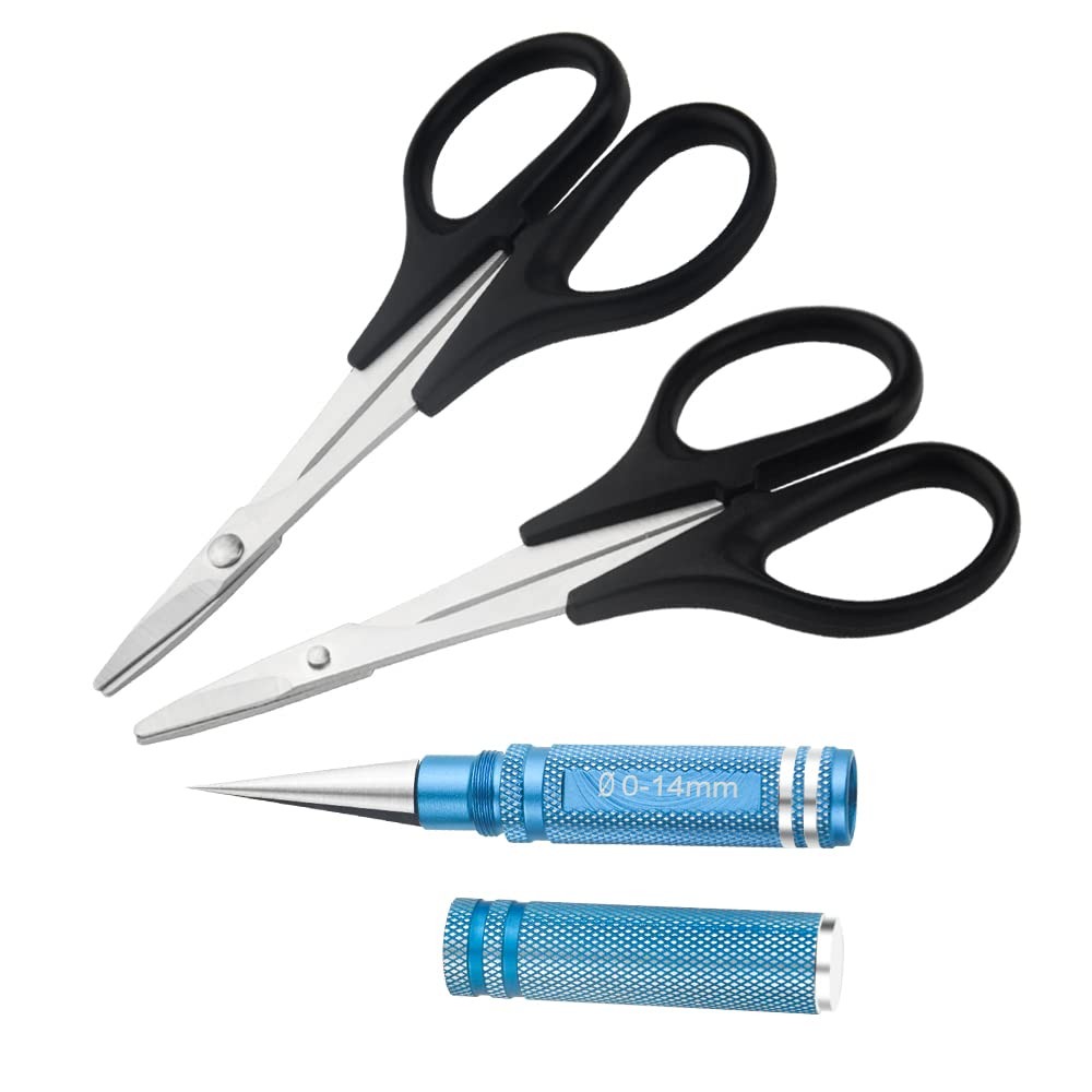 XINMEIWEN 3Pack RC Body Reamer Hole Puncher with Curved and Straight Scissors…