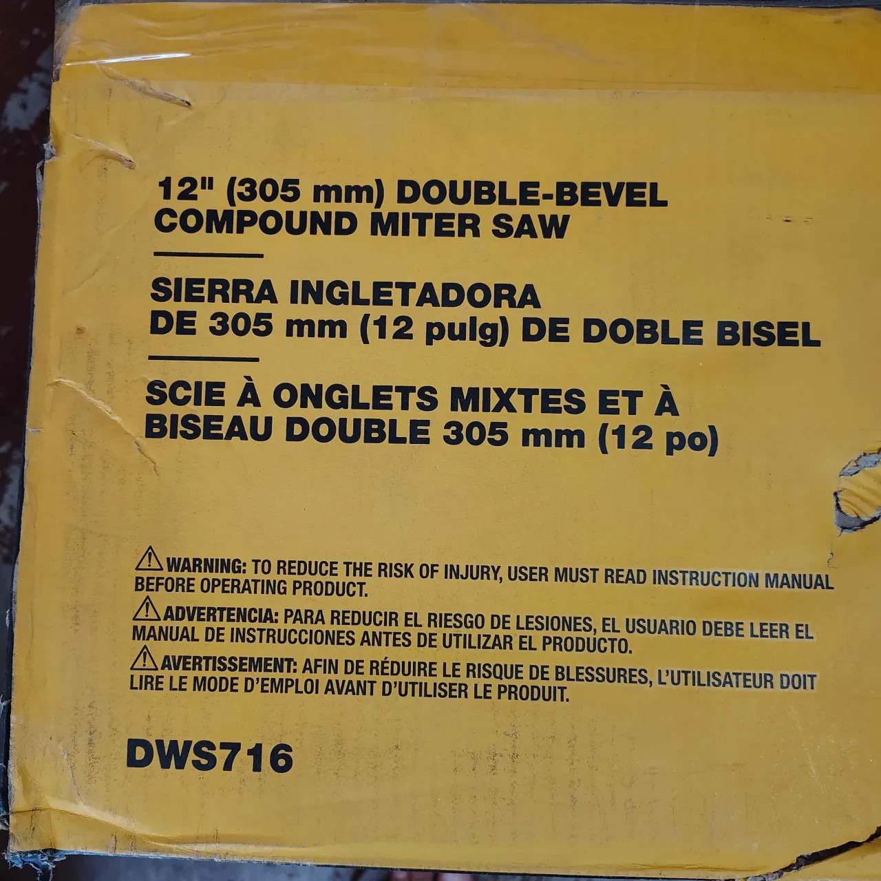 DEWALT DWS716R 15 Amp 2-Bevel 12″ Compound Miter Saw *READ*