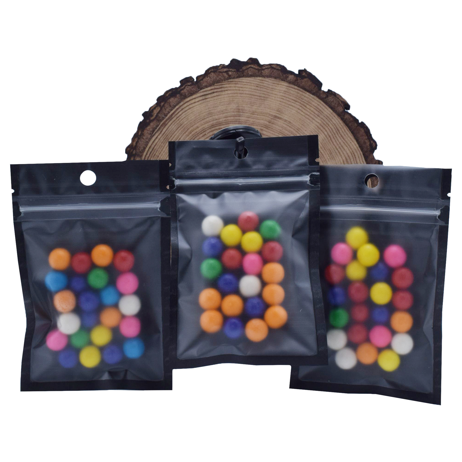 QQ Studio Black and White Food Safe QuickQlick™ Flat Candy Bags with Hang Hole