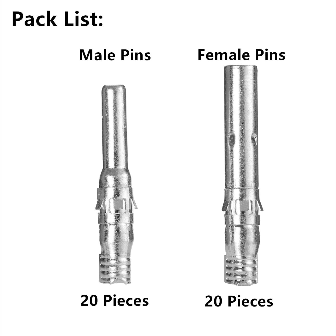 40PCS 20 Pair MC4Compatible Solar Connector Kit, 20 Pair Male & Female Pins C…