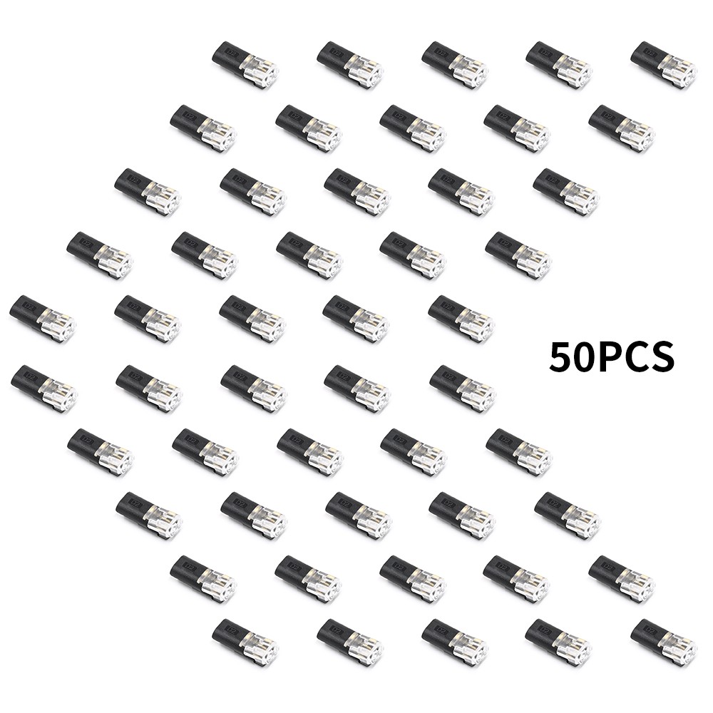 50PCS Double-Wire Plug-in Connector, Cable Clamp with Locking Buckle, AWG 18-22
