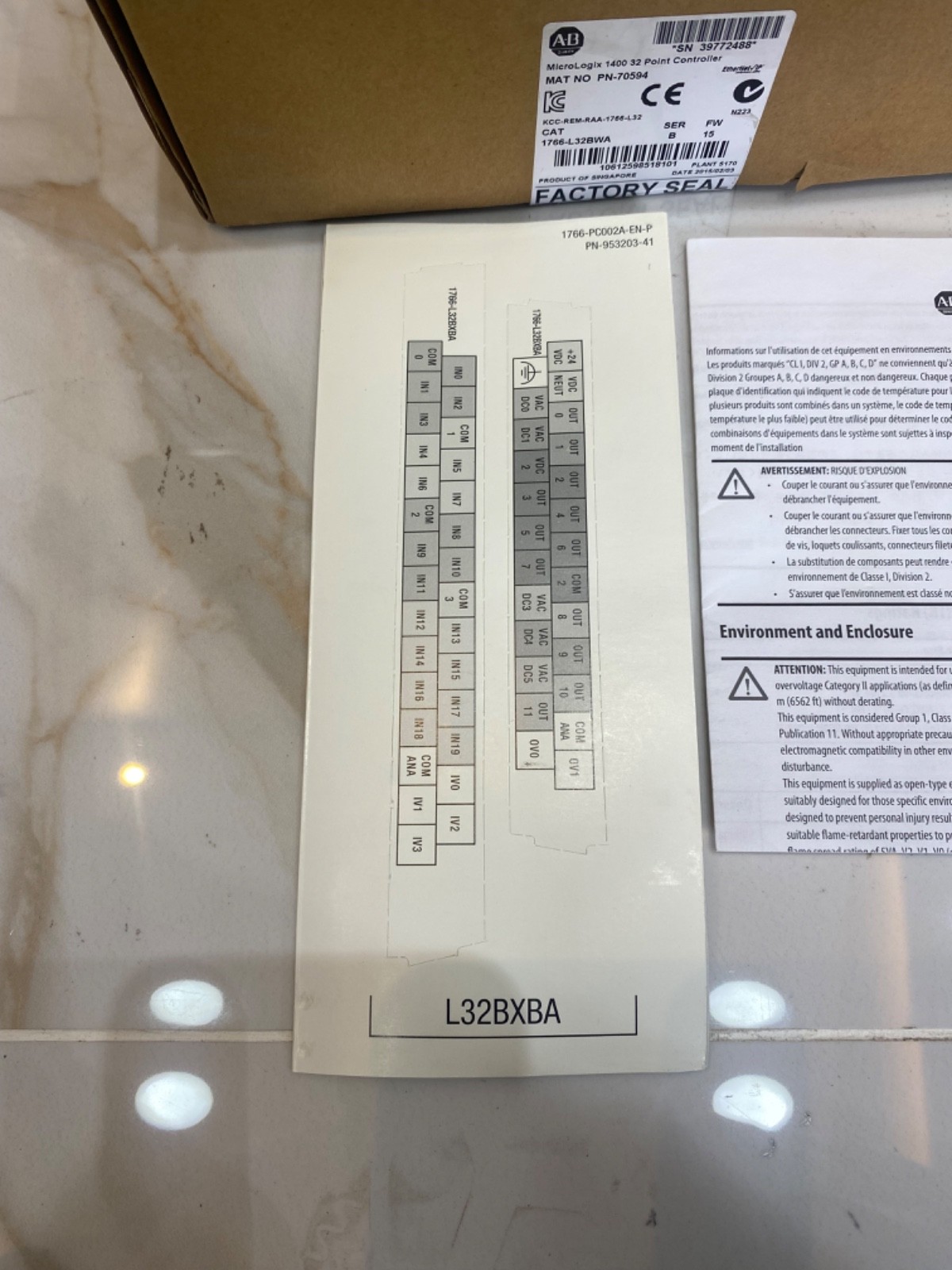 Allen Bradley 1766-L32BWA Ser.B MicroLogix 1400 PLC Processor