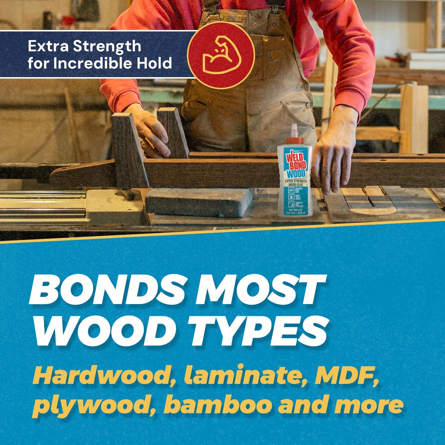 Extra Strength Wood Glue for Woodworking, Furniture Repair & DIY Projects – N…
