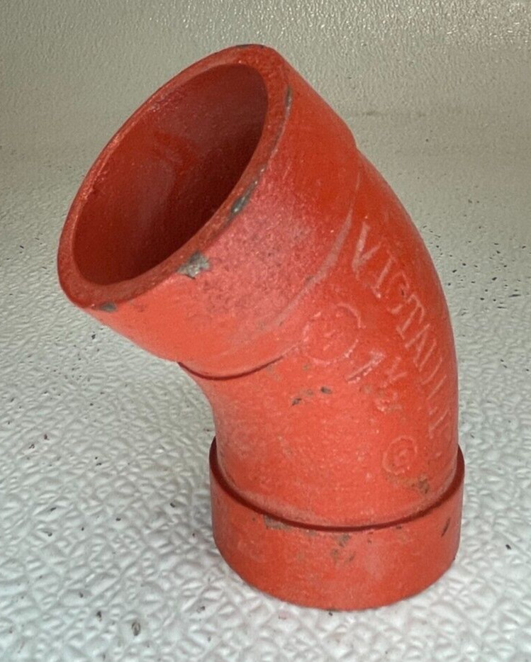1-1/2″ 45° Elbow Grooved End IPS Pipe Fitting Fits Steel Pipe Size (1.90″ OD)